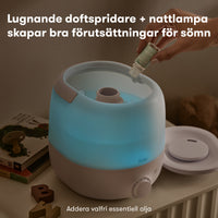3-i-1 Luftfuktare + diffuser + nattlampa